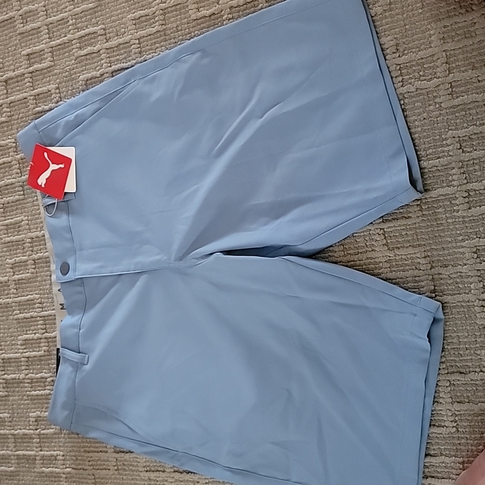 NEW PUMA shorts. Light blue. Size 32.